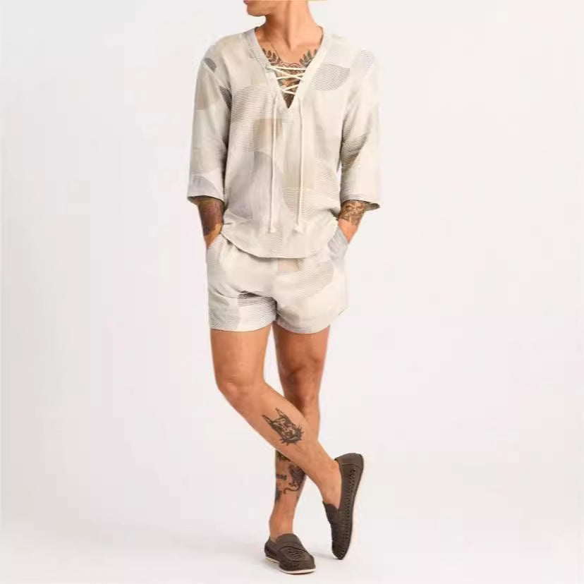 Sets | Men’s Relaxed Fit Shirt and Shorts Set