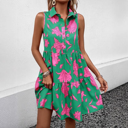 Dresses | Women’s Floral Print Tiered A-Line Mini Dress