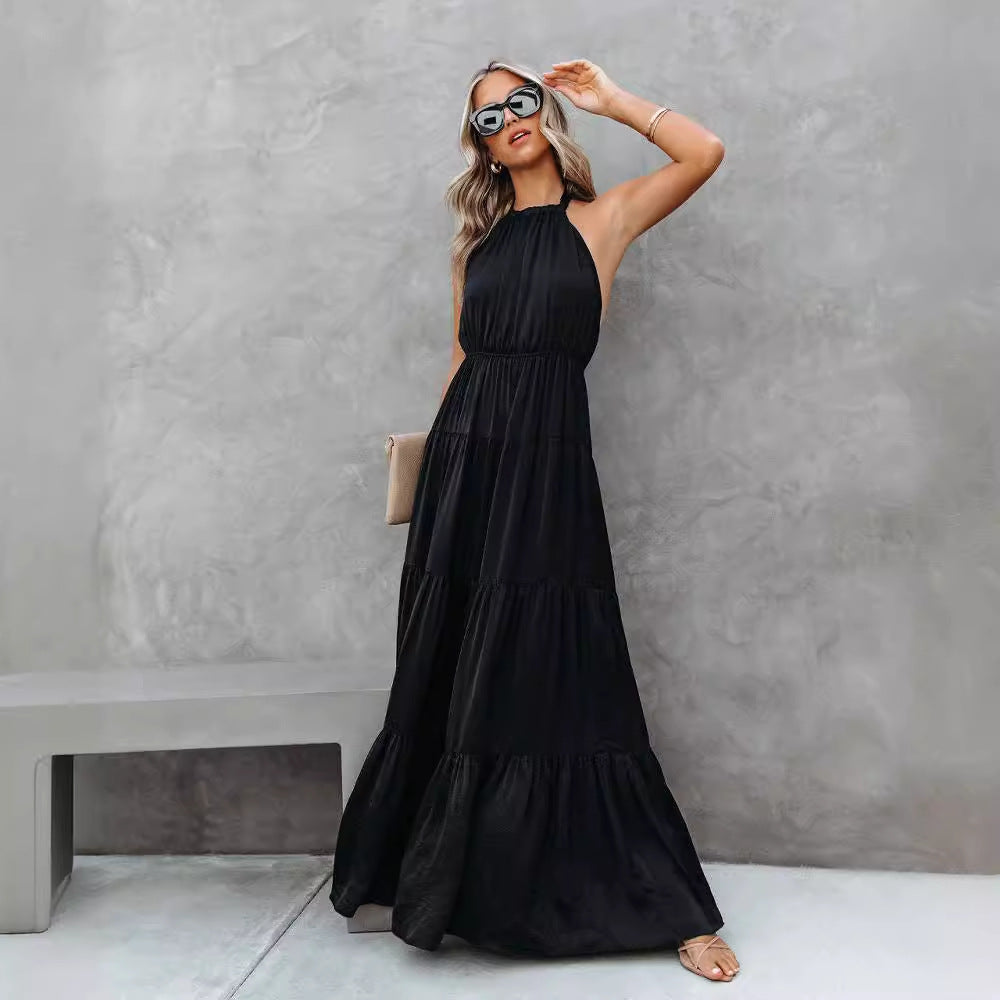 Dresses | Women’s Halter Neck Cotton Blend Dress