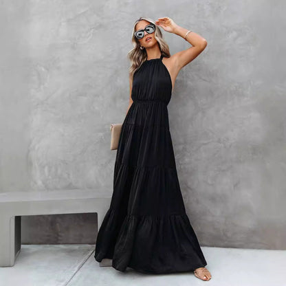 Dresses | Women’s Halter Neck Cotton Blend Dress