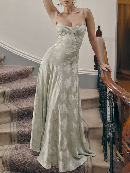 Dresses | Women’s Strapless Floral Jacquard Satin Gown