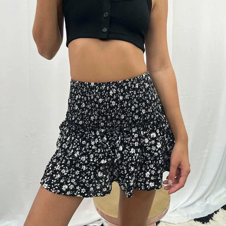 Skirt | Summer Mini Skirt with Built-In Shorts