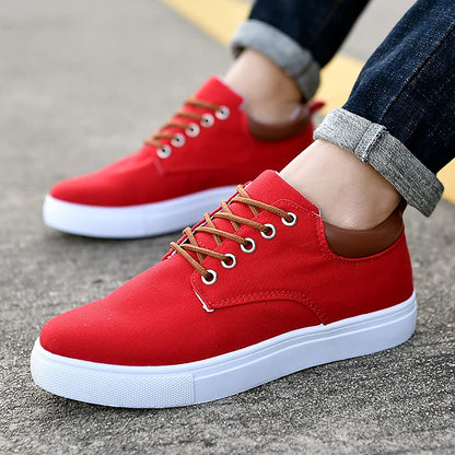 Sneakers | Canvas Low-Top Sneakers with Supportive Sole for Men