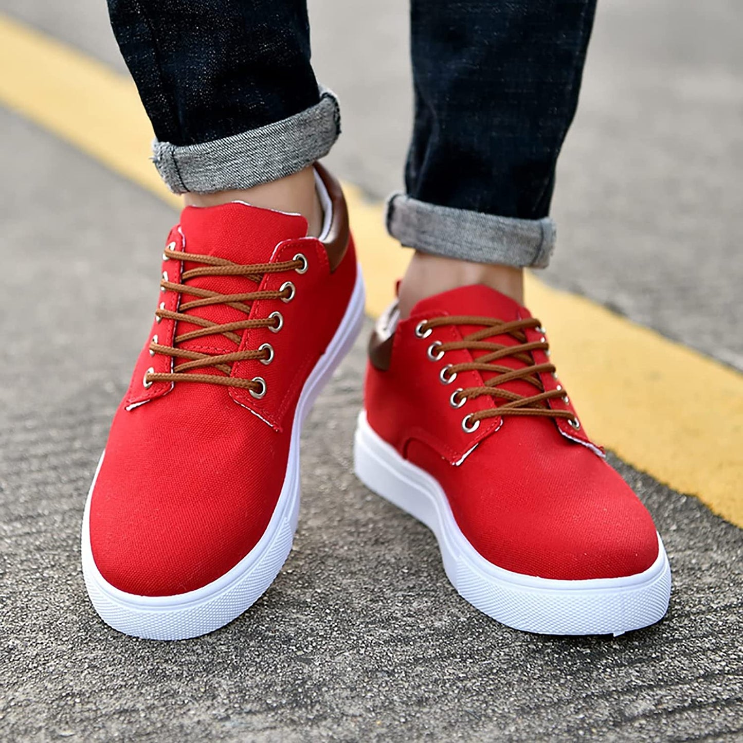Sneakers | Canvas Low-Top Sneakers with Supportive Sole for Men
