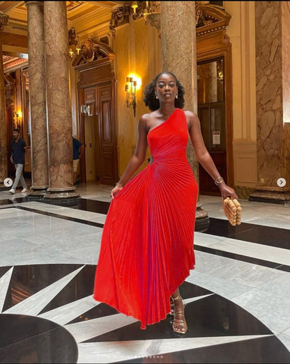 Dresses | Women’s One-Shoulder Flowing Maxi Dress
