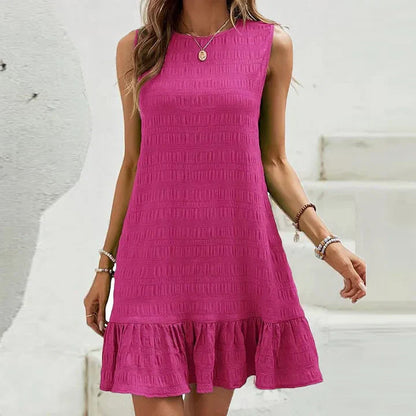 Dresses | Women’s Sleeveless Ruffle Hem Casual Mini Dress