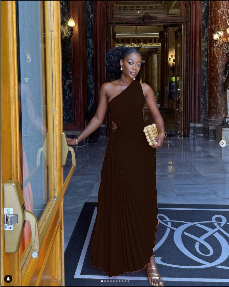 Dresses | Women’s One-Shoulder Flowing Maxi Dress