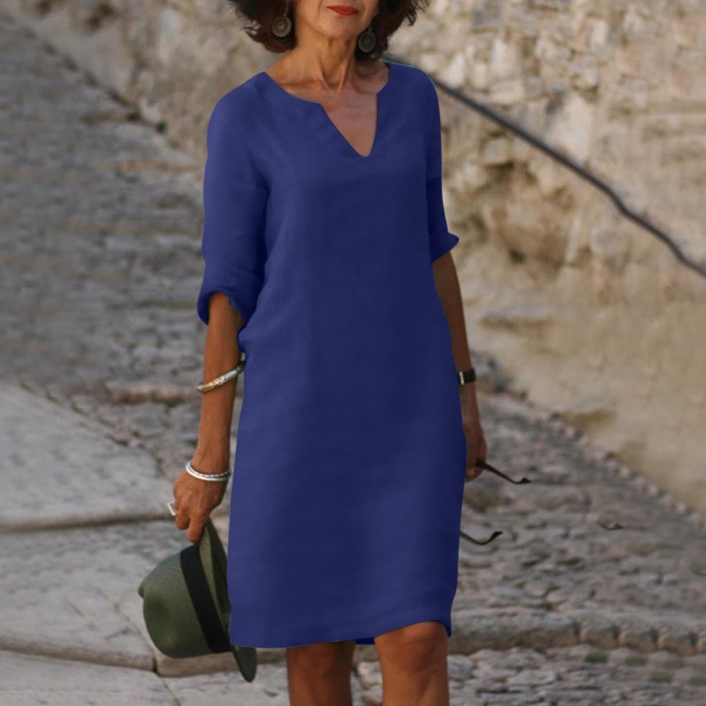 Dress | Elegant Tiered Dress with Waist-Defining Fit