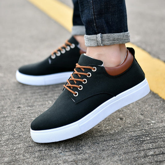 Sneakers | Canvas Low-Top Sneakers with Supportive Sole for Men