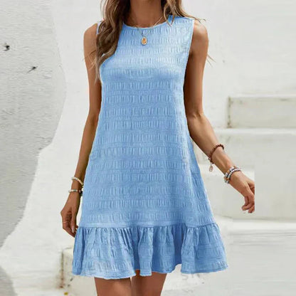 Dresses | Women’s Sleeveless Ruffle Hem Casual Mini Dress