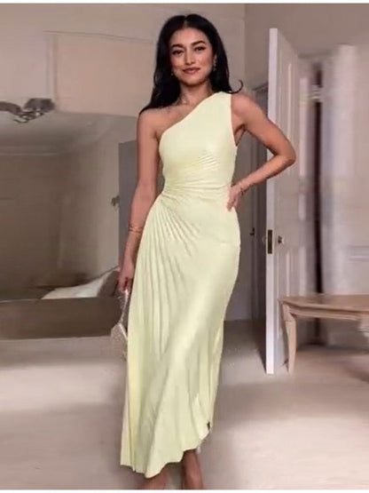Dresses | Women’s One-Shoulder Flowing Maxi Dress