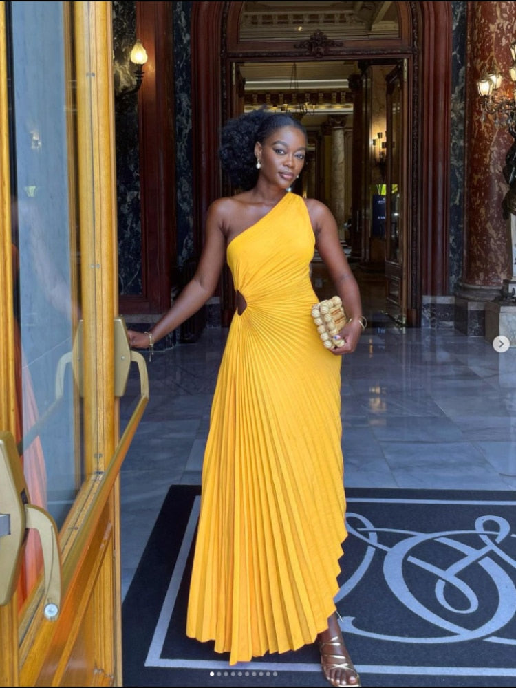 Dresses | Women’s One-Shoulder Flowing Maxi Dress