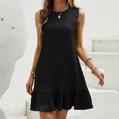 Dresses | Women’s Sleeveless Ruffle Hem Casual Mini Dress