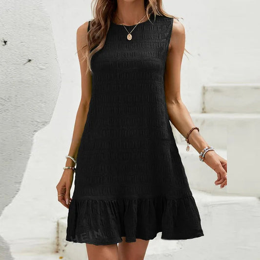 Dresses | Women’s Sleeveless Ruffle Hem Casual Mini Dress