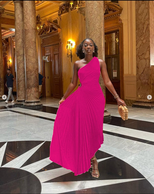Dresses | Women’s One-Shoulder Flowing Maxi Dress
