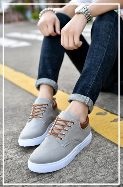 Sneakers | Canvas Low-Top Sneakers with Supportive Sole for Men