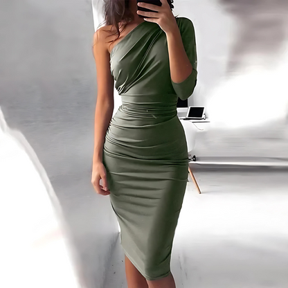 Dresses | Women’s One-Shoulder Ruched Bodycon Midi Dress