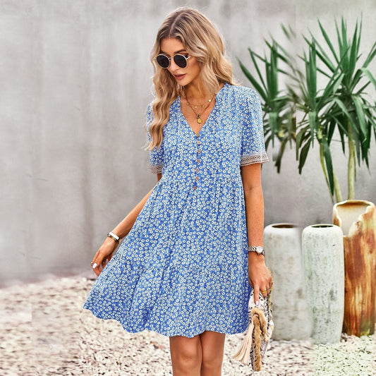 Dress | Cotton Floral Print with Flattering Fit