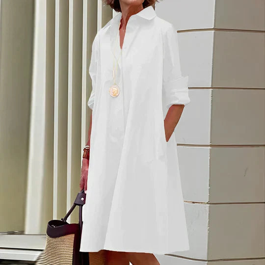 Dresses | Women’s Casual Button-Down A-Line Shirt Dress