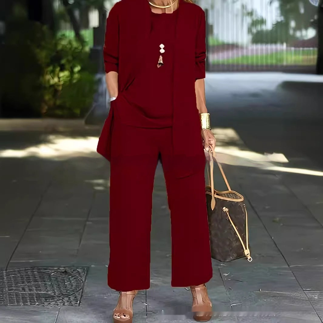Sets | Women’s Two-Piece Casual Tunic and Wide-Leg Pants Set