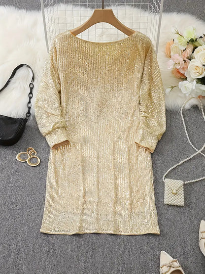Dress | Sequin Off-Shoulder Bodycon Mini Dress