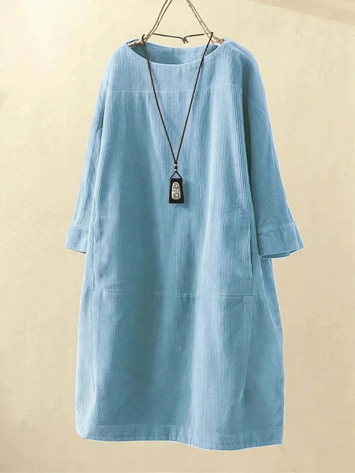 Dress | Relaxed Corduroy Tunic Dress with Soft Texture