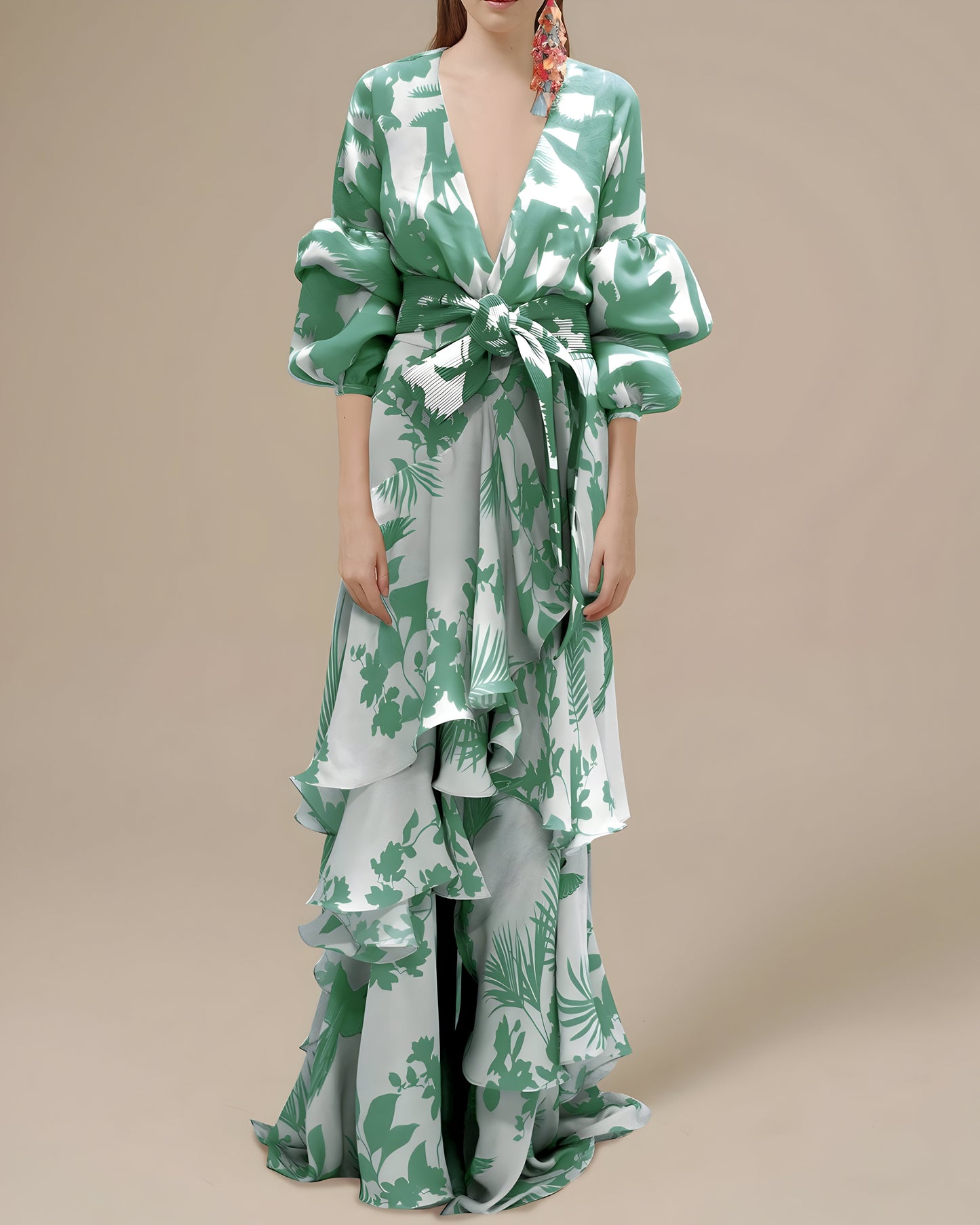 Dress | Belezza Chiffon Festive Dress with Flowing Silhouette