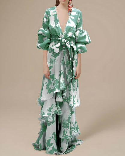 Dress | Belezza Chiffon Festive Dress with Flowing Silhouette