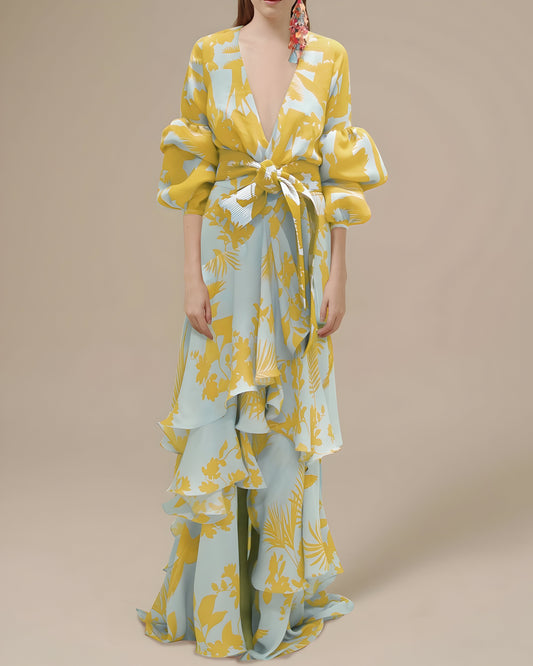 Dress | Belezza Chiffon Festive Dress with Flowing Silhouette