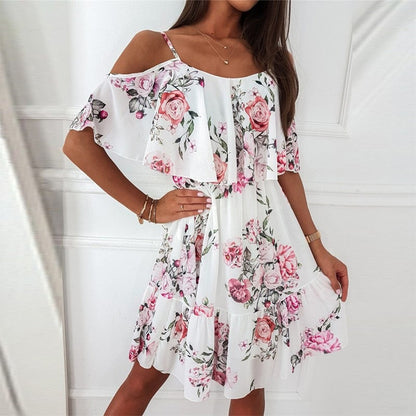 Dresses | Women’s Off-Shoulder Floral Print Mini Dress