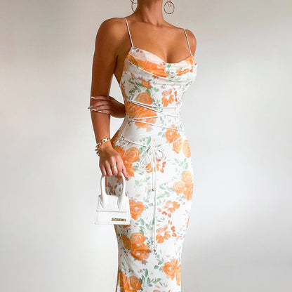 Dresses | Women’s Floral Print Bodycon Cutout Midi Dress