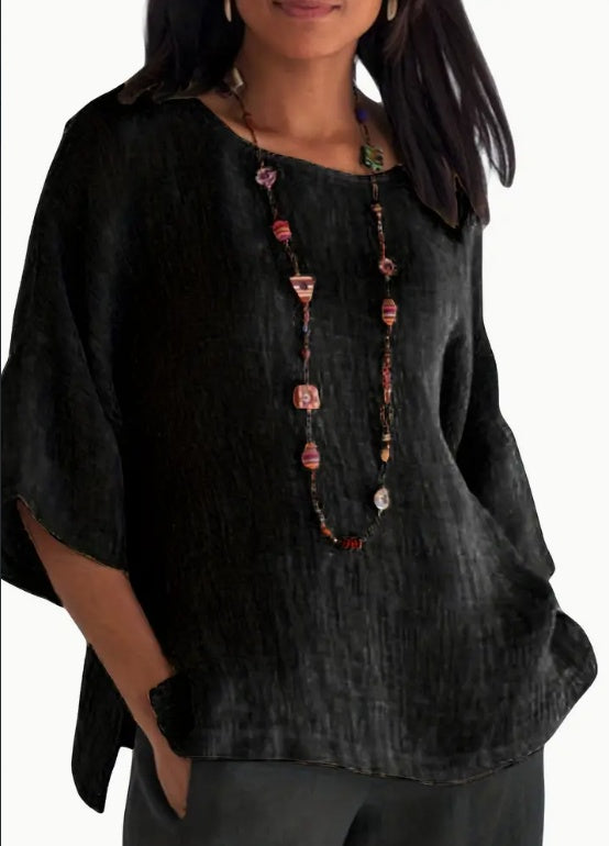 Tops | Women’s Loose Fit Textured Tunic Top