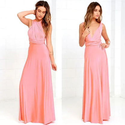 Dresses | Women’s Halter Neck Backless Flowy Maxi Dress
