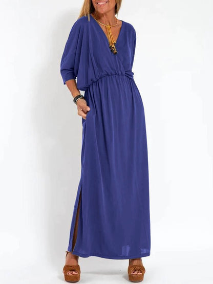 Dresses | Women’s Relaxed V-Neck Maxi Dress with Cinched Waist