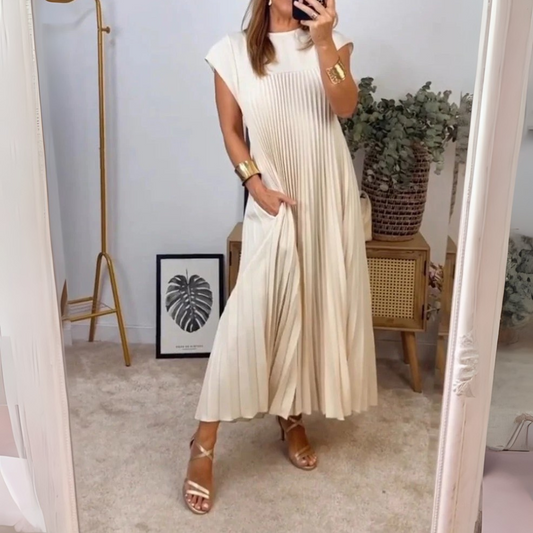 Dresses | Women’s Pleated Sleeveless Flowy Midi Dress