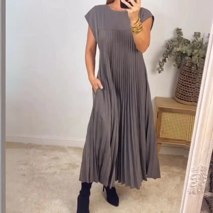 Dresses | Women’s Pleated Sleeveless Flowy Midi Dress
