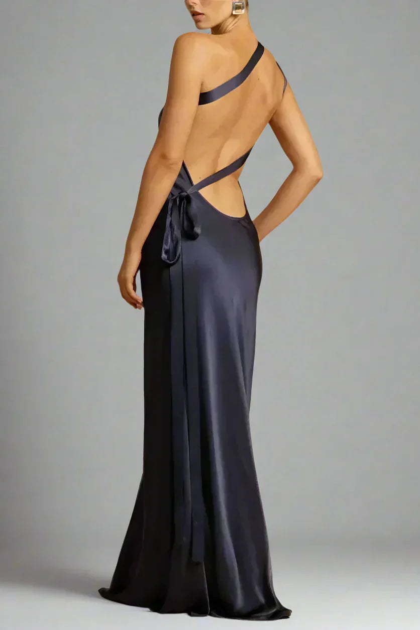 Dresses | Women’s One-Shoulder Satin Mermaid Gown
