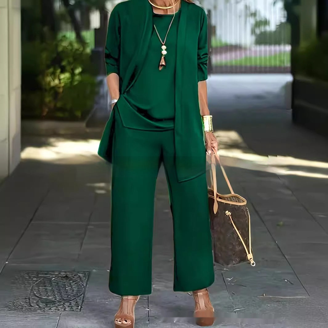 Sets | Women’s Two-Piece Casual Tunic and Wide-Leg Pants Set