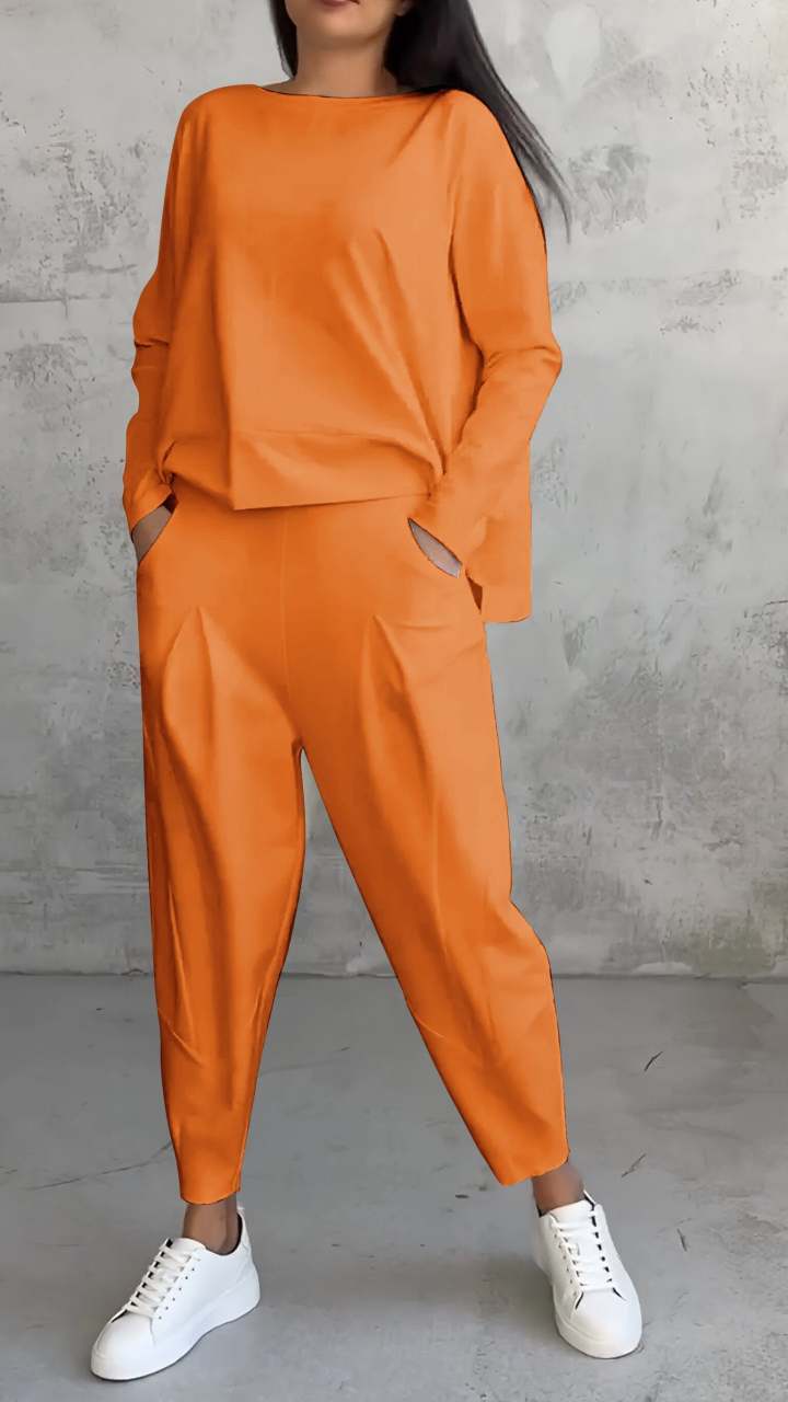Sets | Women’s Casual Off-Shoulder Sweatshirt and Jogger Pants Lounge Set