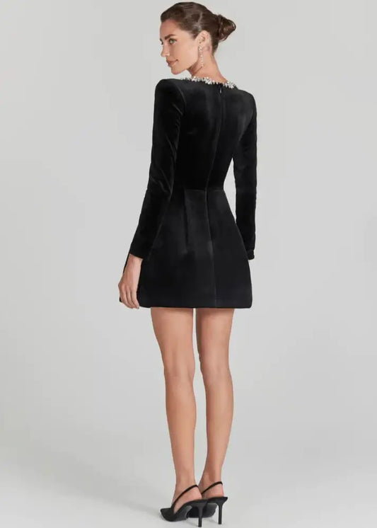 Dress | Fitted Long-Sleeve Mini Dress for Women