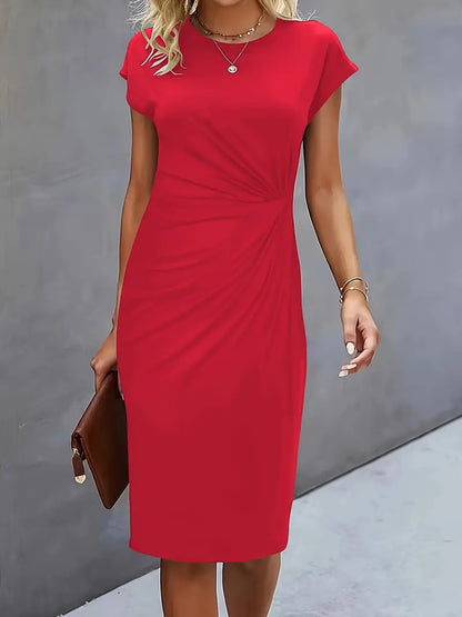 Dress | Solid Color with Scoop Neckline