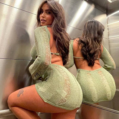 Dress | Sexy Backless Hip-Hugging Short Dress
