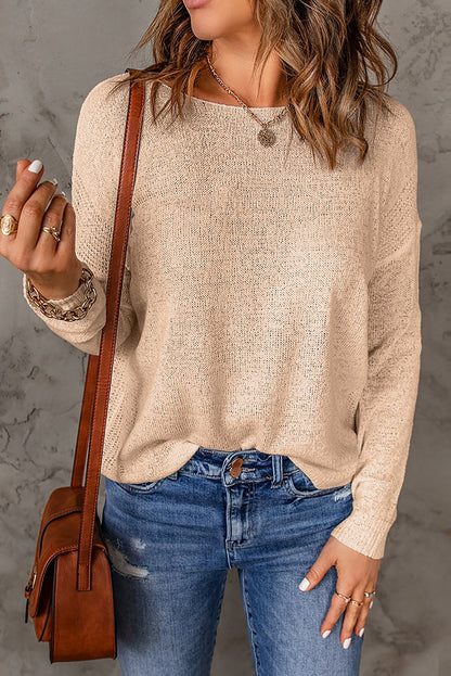 Tops | Women’s Casual Lightweight Knit Long Sleeve Sweater