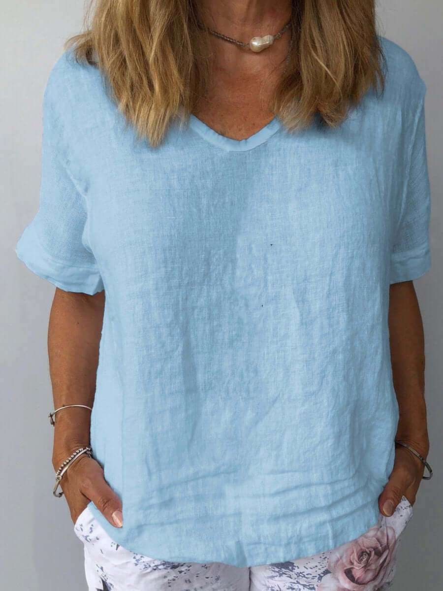 Top | Breathable Cotton Linen Top with All-Season Comfort