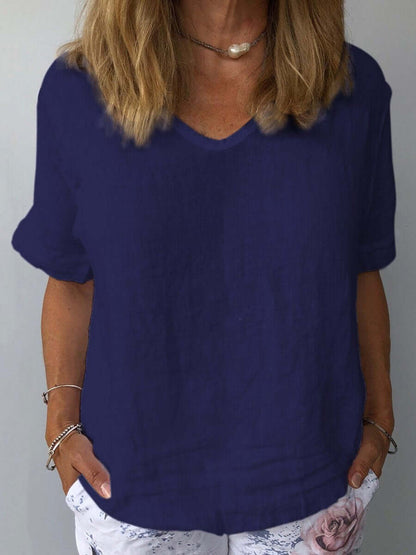 Top | Breathable Cotton Linen Top with All-Season Comfort