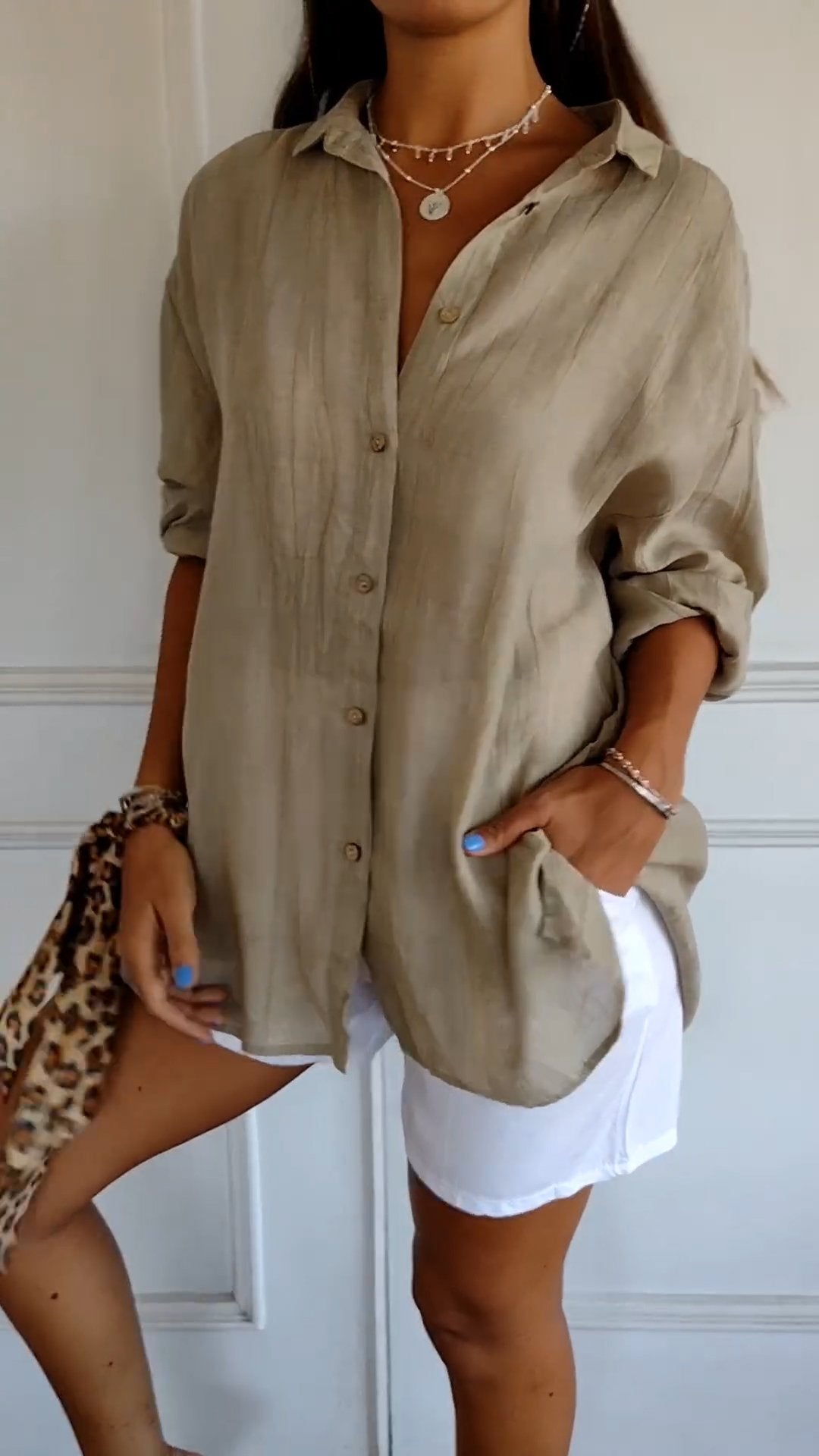 Tops | Women’s Relaxed Fit Button-Down Long Sleeve Shirt