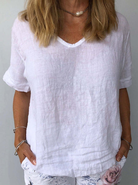 Top | Breathable Cotton Linen Top with All-Season Comfort