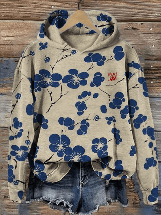 Hoodies | Women’s Casual Floral Print Pullover Hoodie